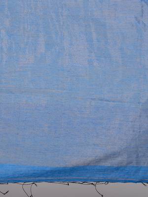 Blue woven matka silk saree with blouse 4