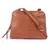 Tan Croc-Textured Sling Bag