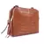 Tan Croc-Textured Sling Bag