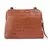 Tan Croc-Textured Sling Bag