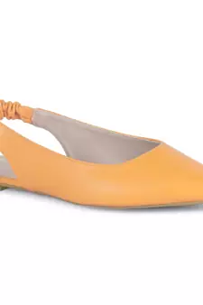 Sling back pointed Flats in Yellow