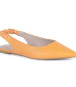 Sling back pointed Flats in Yellow