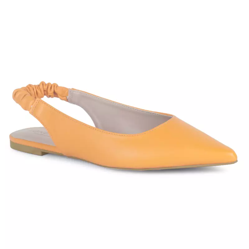 Sling back pointed Flats in Yellow