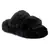 Burrow-In Indoor Fur Flats in Black