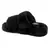 Burrow-In Indoor Fur Flats in Black