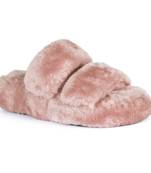 Burrow-In Indoor Fur Flats in Blush
