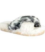 Chipmunk Faux Fur Indoor White Flats