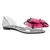 Bow on Top Jelly Flats in Magenta
