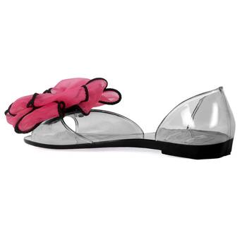 Bow on Top Jelly Flats in Magenta 3