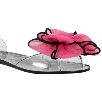 Bow on Top Jelly Flats in Magenta 4