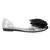 Bow on Top Jelly Flats in Black