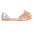 Clear Flower Jelly Flats in Beige