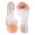 Clear Flower Jelly Flats in Beige