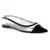 Black Clear Detail Sling-back Flats
