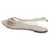 Cream Clear Detail Sling-back Flats