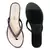 Beaded Strap Thong Flats in Black
