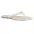 Beaded Strap Thong Flats in Nude