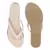 Beaded Strap Thong Flats in Nude