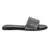 Silver Embellished Casual Slides in Black