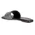 Silver Embellished Casual Slides in Black