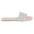 Silver Embellished Casual Slides in Nude