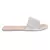 Silver Embellished Casual Slides in Nude