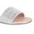 Silver Embellished Casual Slides in Nude