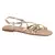 Flat Strappy Sandals in Gold