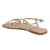Flat Strappy Sandals in Gold