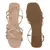 Flat Strappy Sandals in Gold