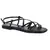 Flat Strappy Sandals in Black