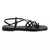 Flat Strappy Sandals in Black