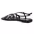 Flat Strappy Sandals in Black