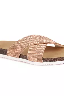 Embellished Slip-On Flat in Blush