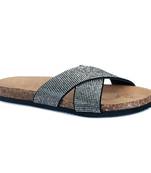 Embellished Slip-On Flat in Pewter