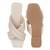 Beige Quilted Slip-On Flats