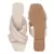 Beige Quilted Slip-On Flats