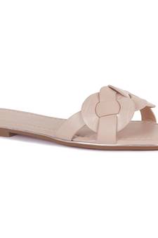 Silver Lining Woven Nude Slip-On Flats