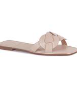 Silver Lining Woven Nude Slip-On Flats