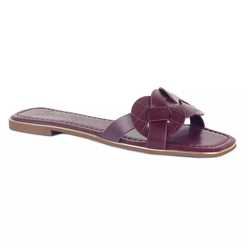 Silver Lining Woven Brown Slip-On Flats