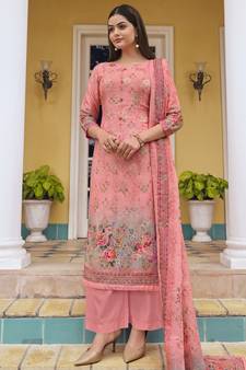 Pink digital print cotton salwar