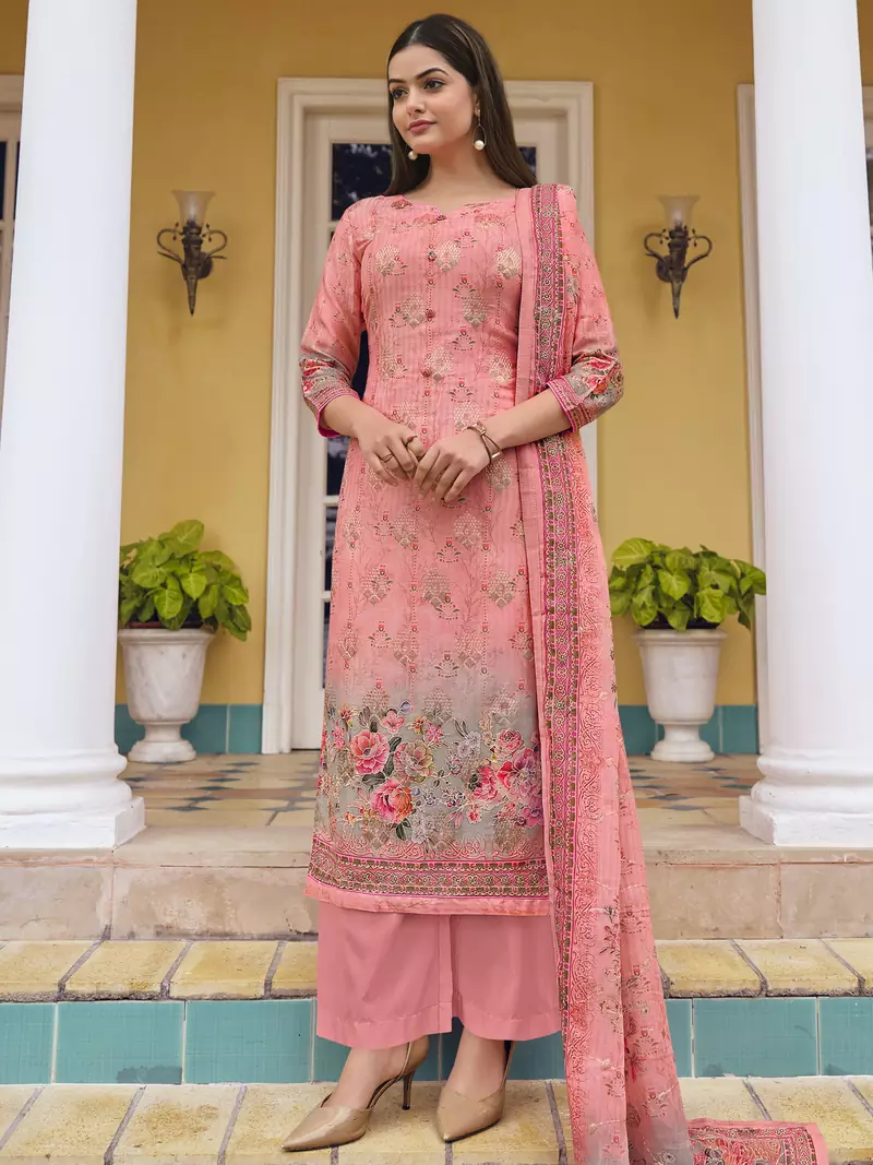 Pink digital print cotton salwar