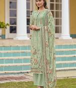 Green digital print cotton salwar