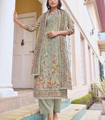 Green digital print cotton salwar