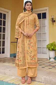 Peach digital print cotton salwar