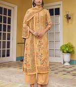 Peach digital print cotton salwar
