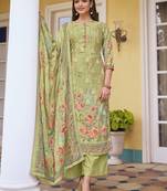 Green digital print cotton salwar