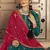 Teal jacquard jacquard salwar