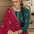 Teal jacquard jacquard salwar