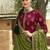 Maroon jacquard jacquard salwar